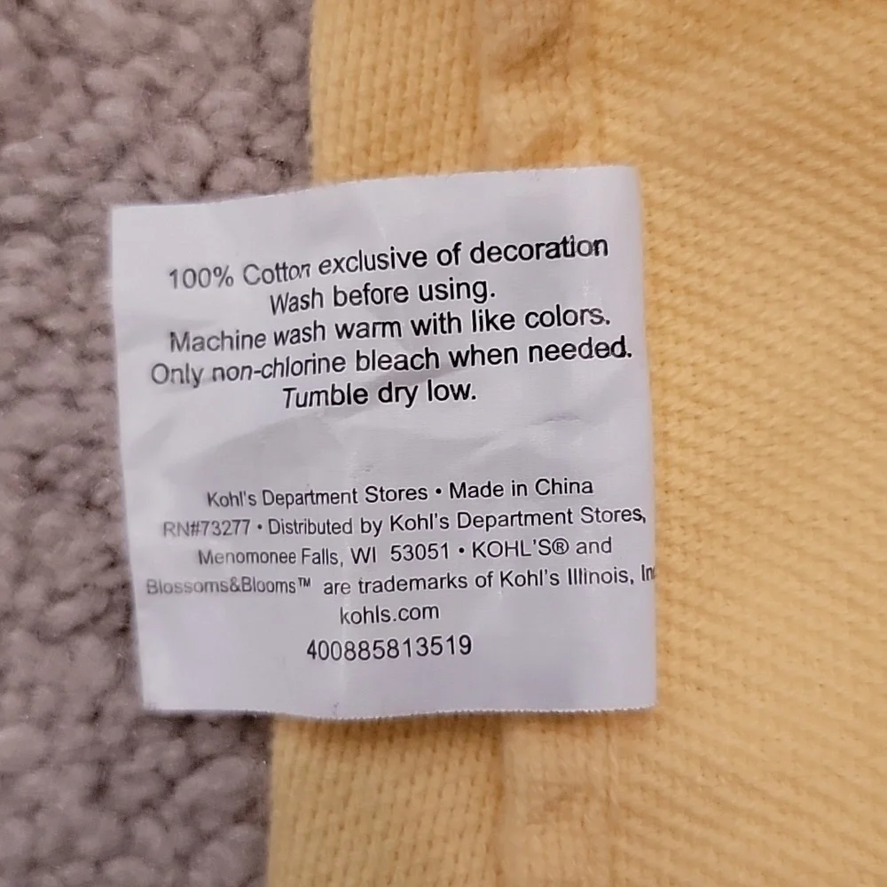 Hand Towel Yellow Flower